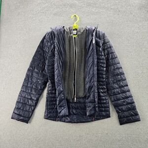 Tommy Hilfiger Men Jacket S Blue Natural Down Puffer Knit Fleece Liner